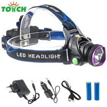 Cree xml T6 Portable Non Zoom Focus Headlamp High Power Led Head Torch Light Waterproof Fishing Cap Torch with 18650 Li ION