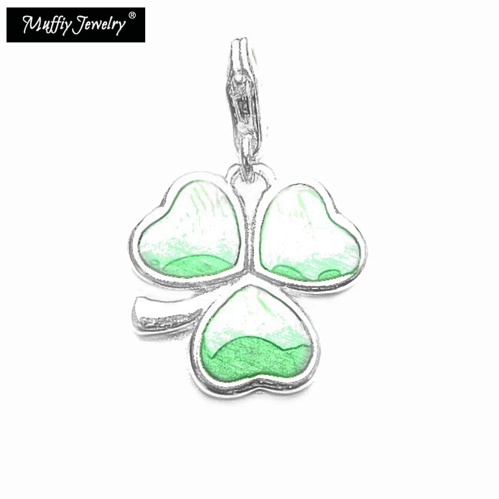 

Irish Cloverleaf Charm,Europe Style Muffiy Club Good Jewelry For Women Men,2018 Gift In 925 Sterling Silver Fit Bag Bracelet