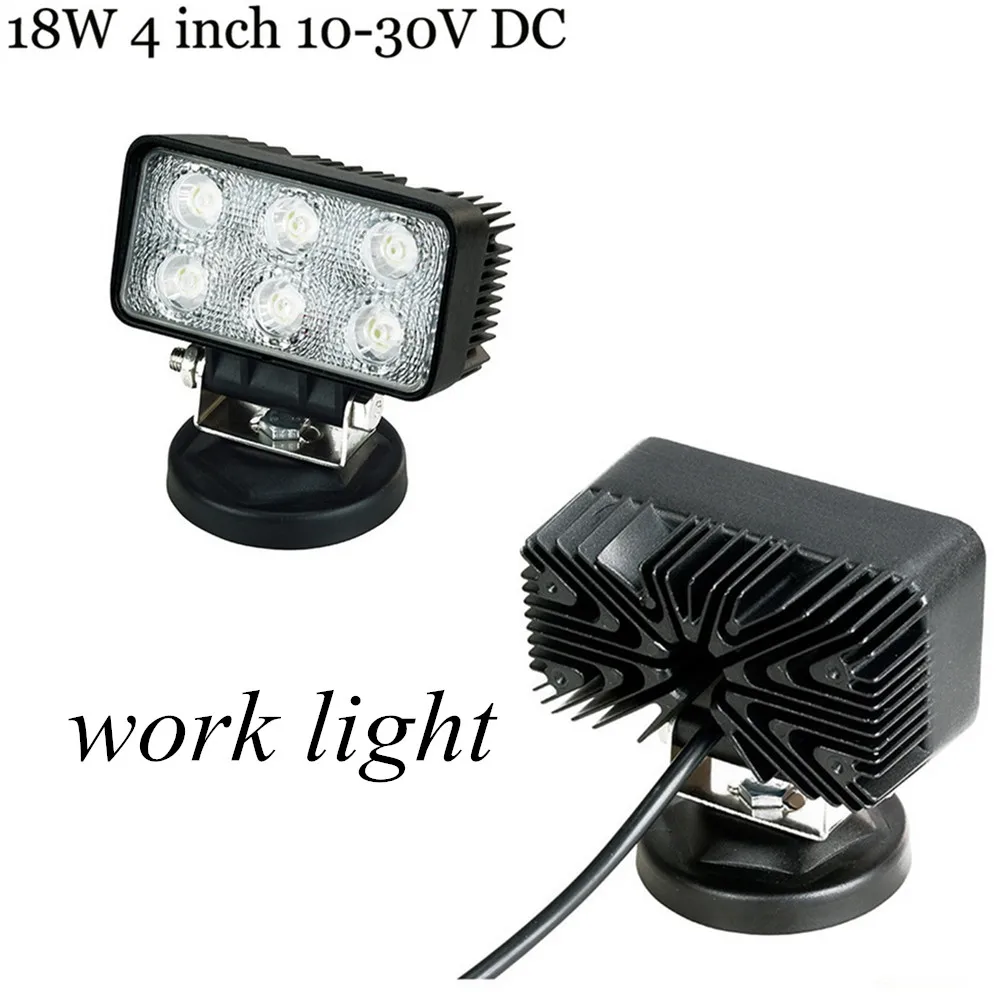 

newest 2x18W 4ich CREE LED 18W Work light Flood Beam for indicators Motorcycle Driving offroad Boat Car Tractor Truck4x4 SUV ATV