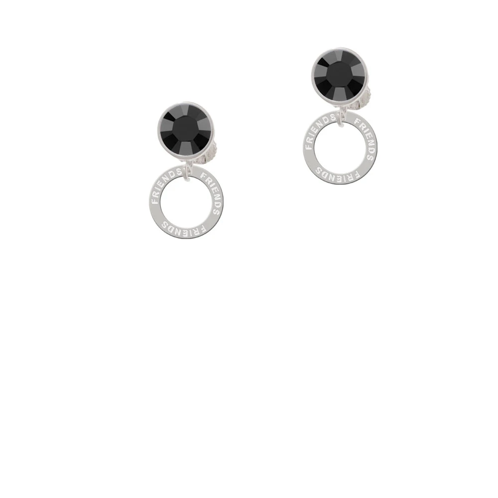 Friends Eternity Ring Crystal Clip On Earrings (2)