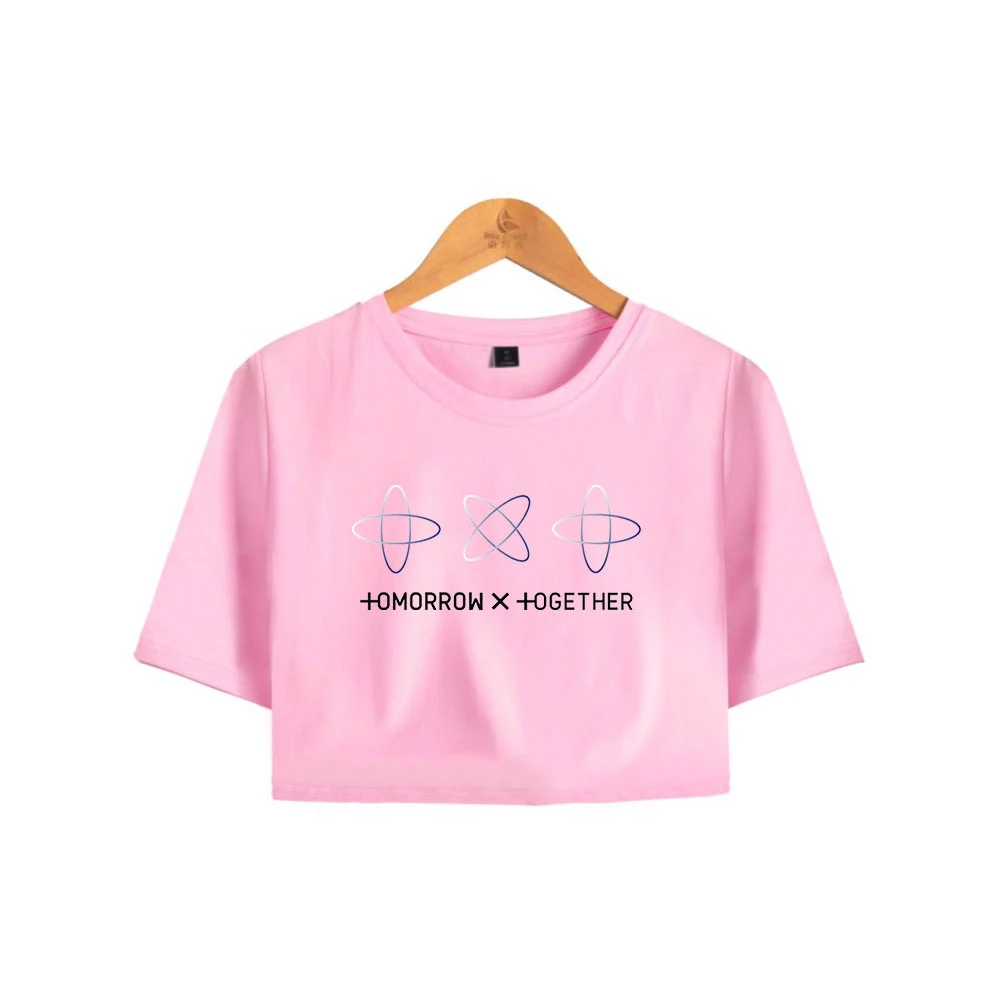 Женская короткая футболка с коротким рукавом Kpop TXT TOMORROW X TOGETHER Group летний пуловер