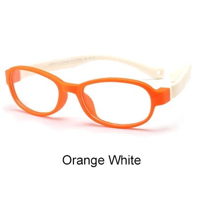 Ralferty Детские TR90 гибкие квадратные очки Небьющиеся дети близорукость рецепт оптические очки оправа очки K8154 - Цвет оправы: Orange White