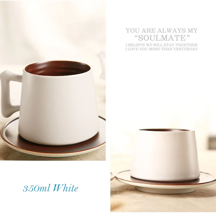Простой ручной работы керамическая кофейная чашка и блюдце набор Высокое качество Pour цвет кофейная чашка с блюдцем подарок для друзей SH271-14