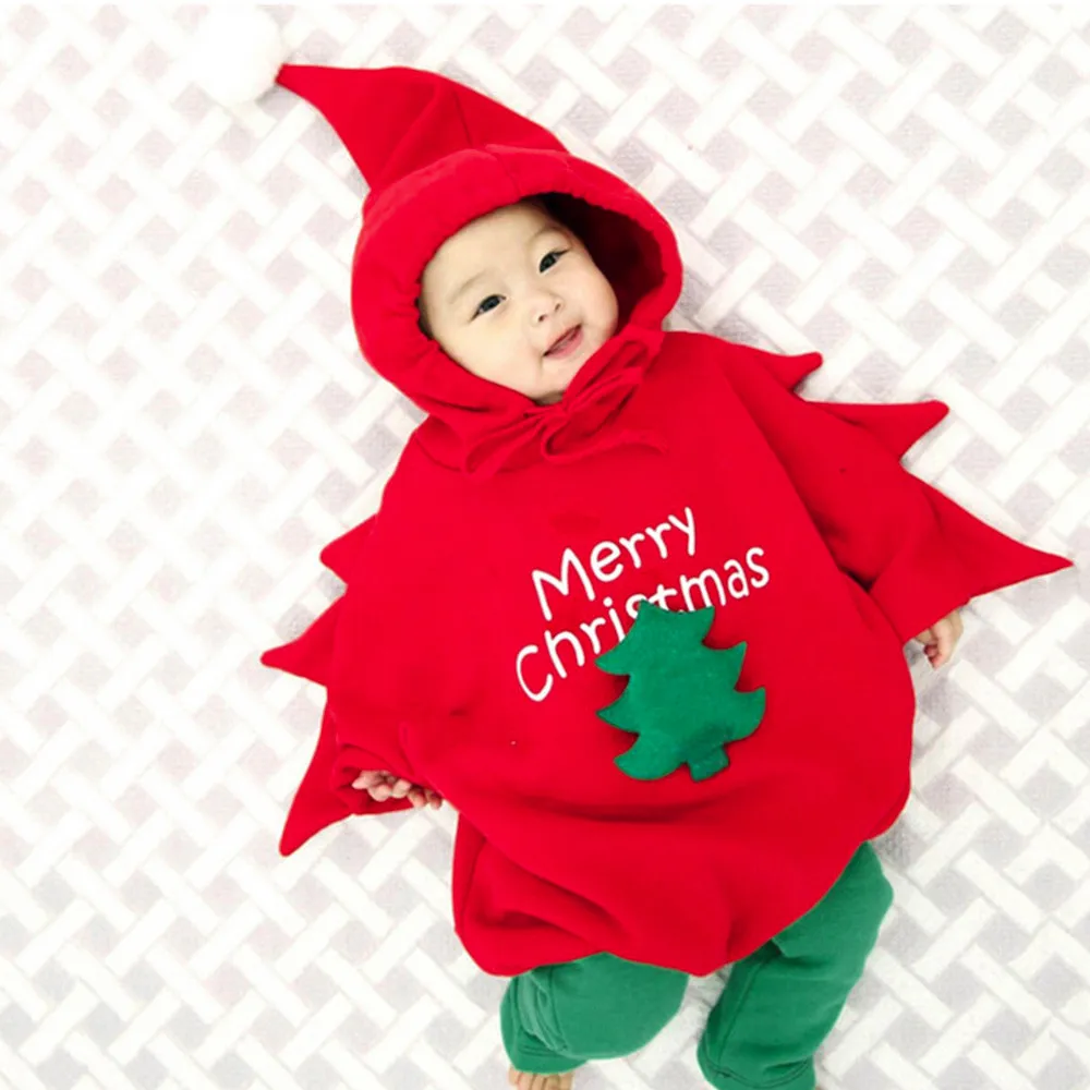 

Infant Baby Girl Boy Hoodie Christmas Trees Romper Playsuit Legging Clothes Sets