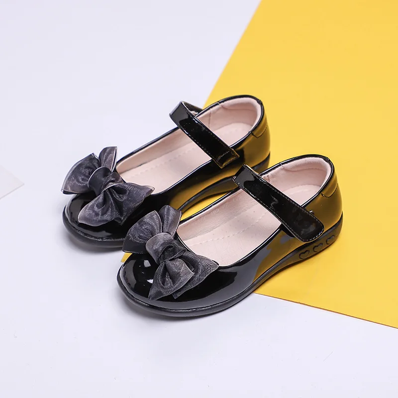 

Black Childrens Leather Shoes Kids Girls Princess Dancing Shoes School Student Black Leather Shoes For Girls 4 5 6 7 8 9 10-15T