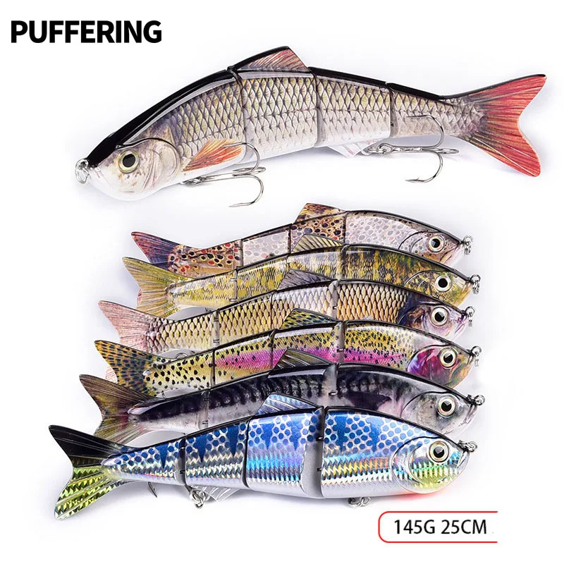 

25cm Fishing Lures Hard Swimbaits Crank Bait Lifelike 4 Segments Saltwater Lure Fishing Tackle for Sea Beach Pesca