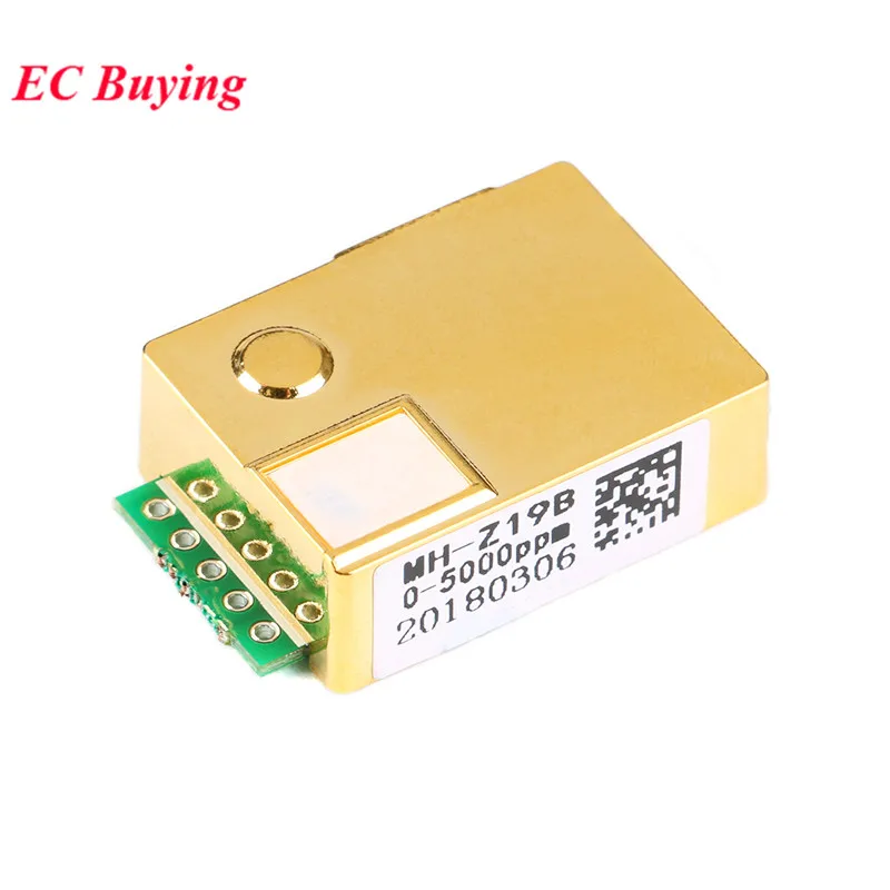 Baratos MH Z19 Módulo de Sensor infrarrojo CO2 MH Z19B Sensor de Gas de dióxido de carbono para Monitor CO2 0 5000ppm MH Z19B