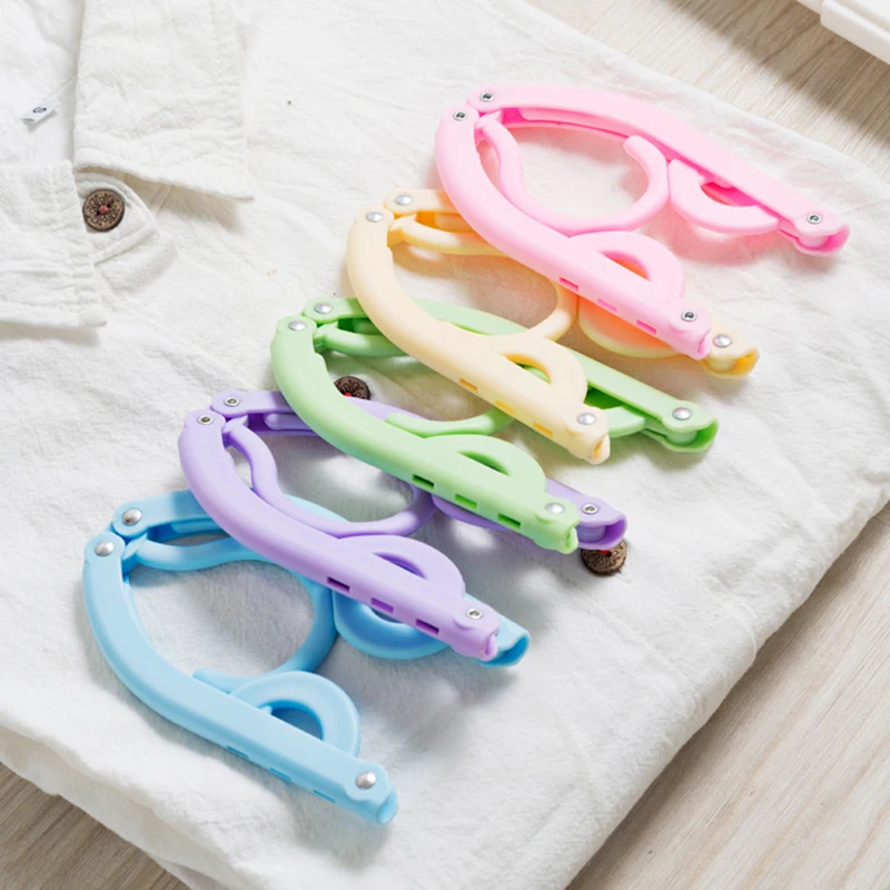 

Foldable Plastic Hangers With Hooks Travel Outdoor Clothes Towel Organizer Laundry Hanging Rack For Home Wardrobe Storage Hanger