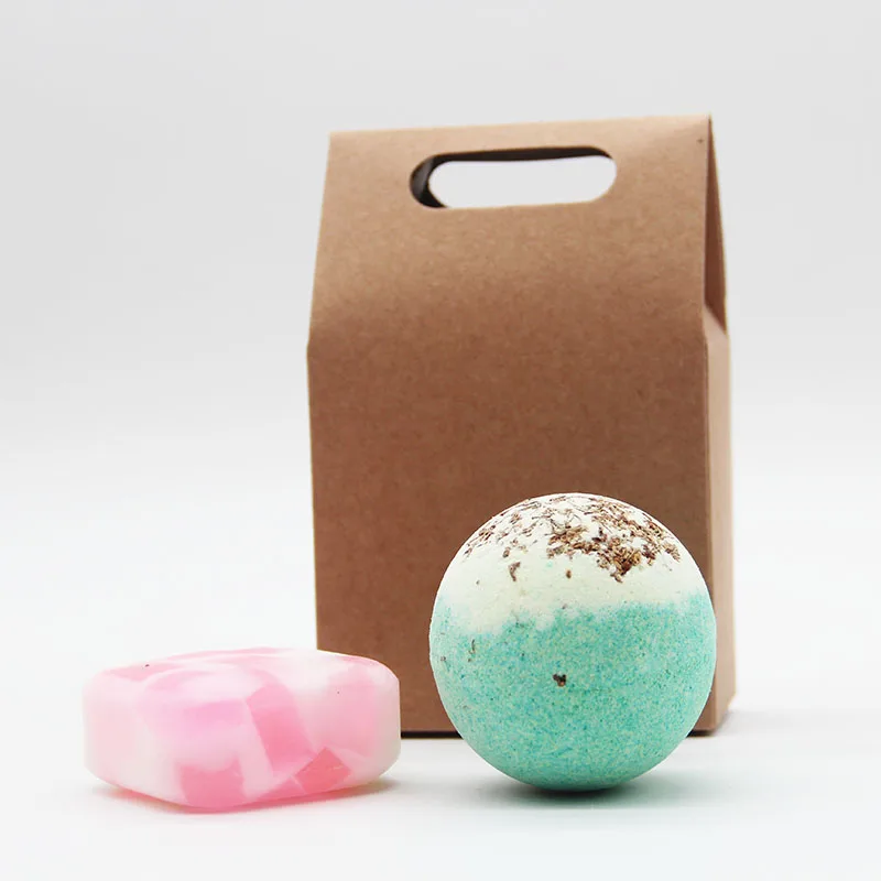 Tsing Bath bomb 120g Bubble Bath Handmade Soap 100g Peach Gift set Natural bath bombs Sweet 4