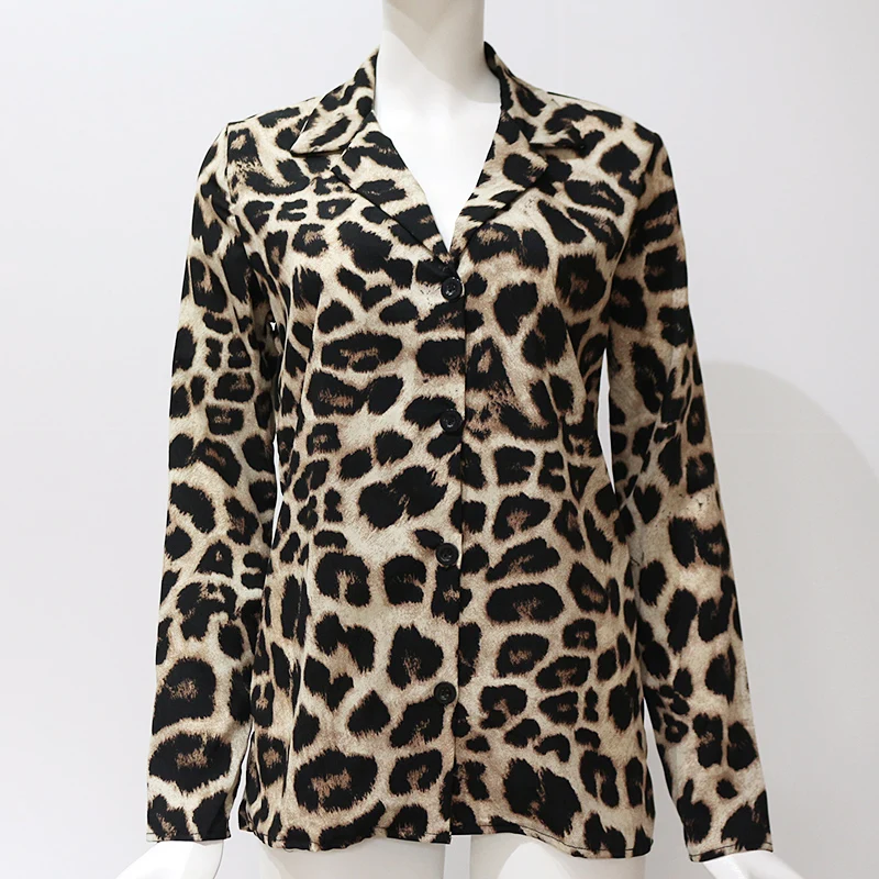 Vintage Blouse Long Sleeve Sexy Leopard Print Blouse Turn Down Collar Lady Office Shirt Tunic Casual Loose Tops Plus Size Blusas Vintage Blouse Long Sleeve Sexy Leopard Print Blouse Turn Down Collar Lady Office Shirt Tunic Casual Loose Tops Plus Size Blusas
