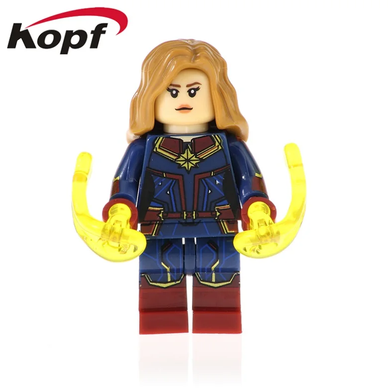 

20Pcs Legoings Minifigured Captain Marvel Avengers 4 New Super Heroes Mar-vell Skrull Building Blocks Toys For Children XH 1009