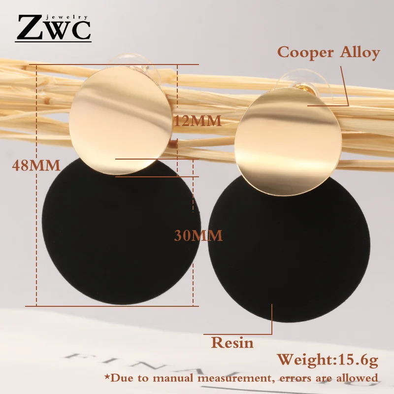 ZWC, Модные Винтажные серьги-капли с геометрическим шариком для женщин, уникальные металлические Висячие серьги, ювелирные изделия