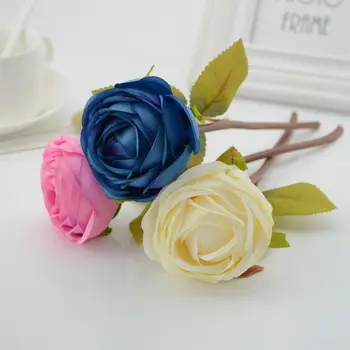 

silk Roses cheap Artificial Flowers For bouquet wedding decoration fake flower arrangement home accessories valentines day Decor