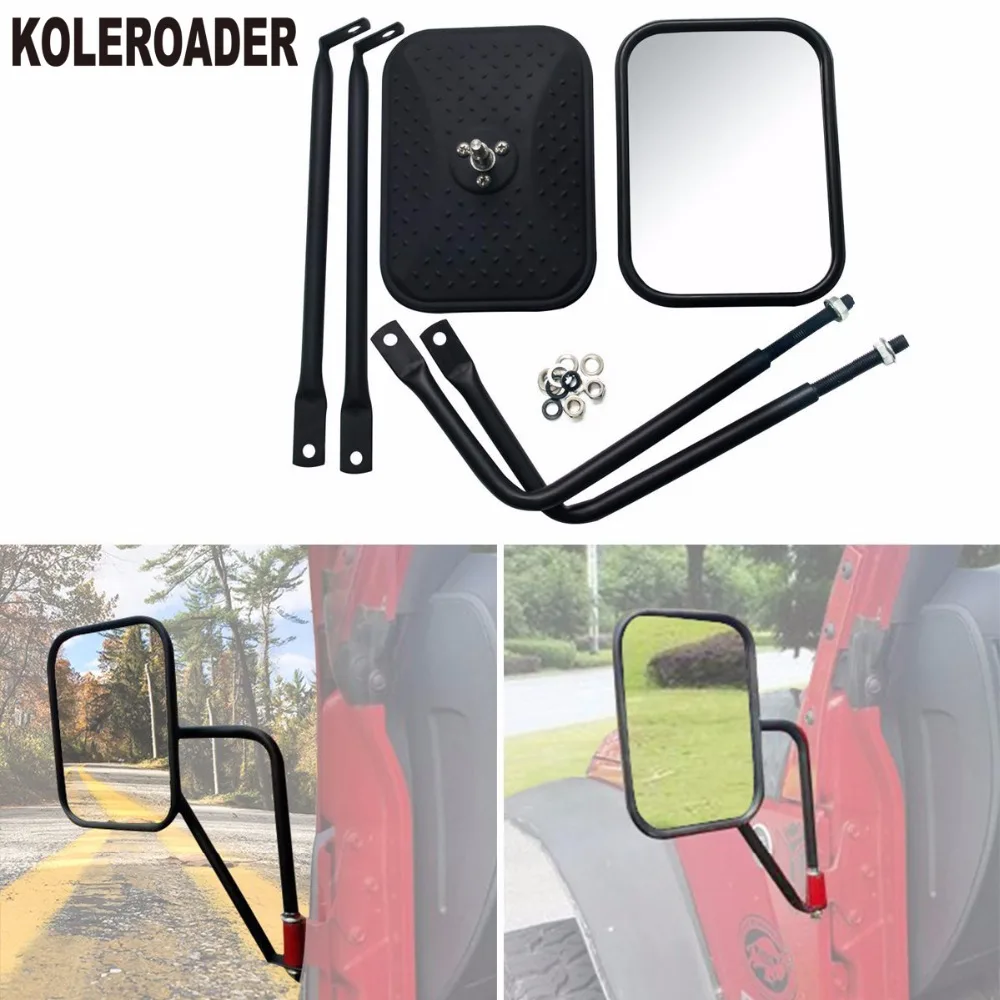 

Mictuning Bolt-on Door Hinge Mirror Set Safari Mirrors for 4x4 all Jeep Wrangler Car Accessories & Car Stylings