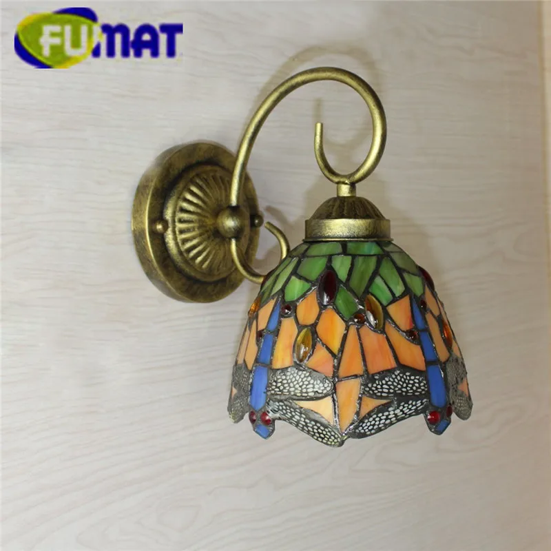 Настенный светильник FUMAT Tiffany LED Бра витражное стекло освещение коридора зеркало