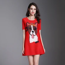 Модные раза с коротким рукавом gartoon принтом длинная футболка