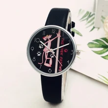 Ulzzang watch, female Pink Leopard, student watch, cartoon child waterproof watch junior middle school gift quartz watch