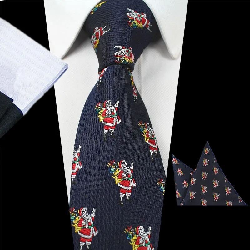 GUSLESON дизайн галстук с животными набор для модных мужчин качественный шелковый галстук Hanky Рождественский галстук ЖАККАРДОВЫЙ тканый тонкий галстук для свадьбы - Цвет: 20