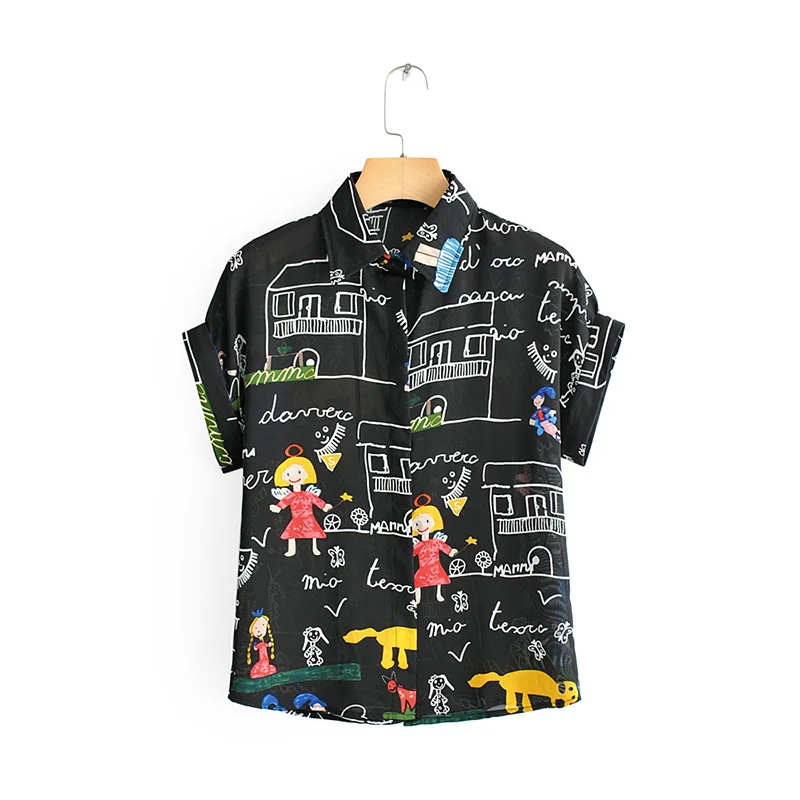 

Printed Female Top Tees Women Shirts Girls Summer Tees Fashion Female Shirts Loose Slim Women Short Ladies Tide Tops Shirt