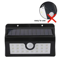 Светодио дный Солнечный Мощность движения PIR Сенсор настенный светильник Открытый Водонепроницаемый энергосберегающие уличные домашний сад безопасности выключатель лампы 20 светодио дный s