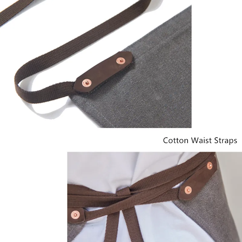 Washed Canvas Waist Apron E10-4