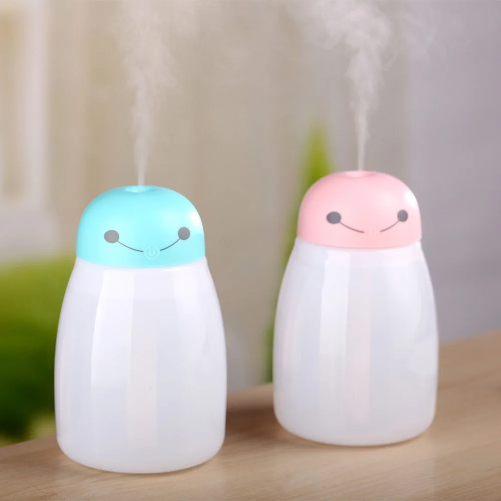 

New white usb humidifier mini home aromatherapy air purifier creative night light humidification water meter