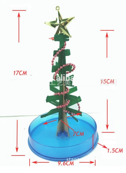 17 см DIY визуальная магия растущая бумага зеленая Хрустальная елка Магический Рост Рождественские елки детские забавные детские игрушки для детей