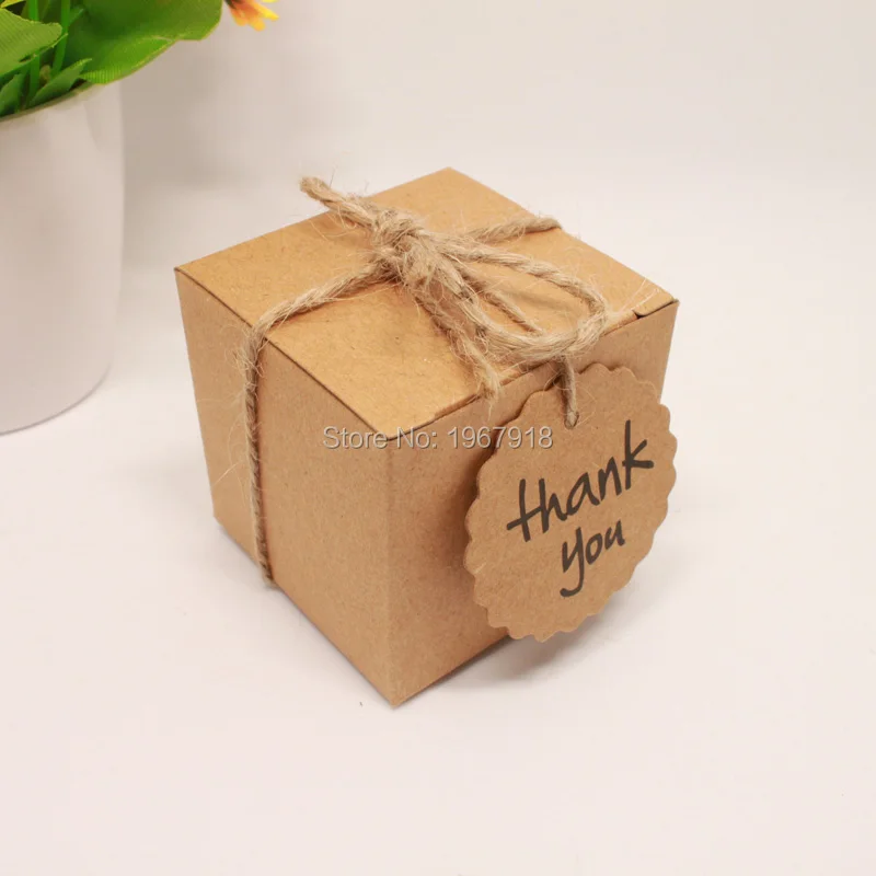 Nature Kraft Paper Candy Box Love Weddding Favor Boxes Rustic Lace Print Gift Box Wedding Decoration Mariage Vintage (11)