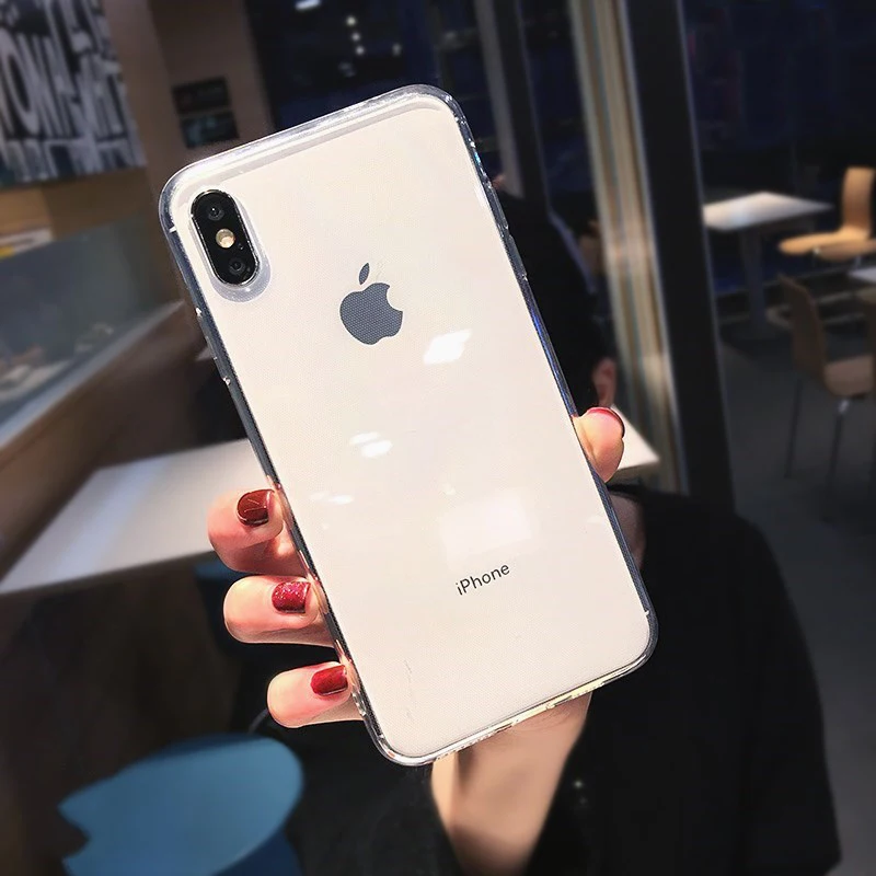 SUYACS 7 ярких цветов прозрачный противоударный чехол для телефона для iPhone 11 Pro Max 7 8 Plus X XS Max XR 6 6S Ультратонкий Мягкий ТПУ задняя крышка