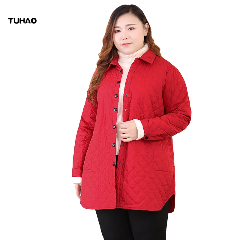 Женская осенне-зимняя офисная парка TUHAO куртки больших размеров 10XL 9XL 8XL пальто