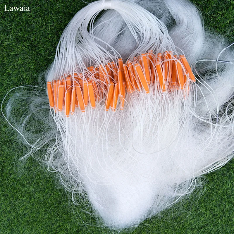 

Lawaia Handmade Fishing Net Plastic Float Fishing Sticky Net Three-layer Monofilament White Lead Sinker Increase Fishing Tackle