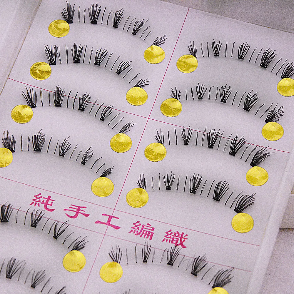 10pairs Handmade Knitted False Eyelashes Under Eyelash Extensions