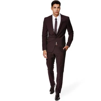 

Custom Made Dark brown Men Suit Tailor Made Suit Wedding Suits For Men Slim Fit Groom Tuxedos (Jacket+Pants) G362