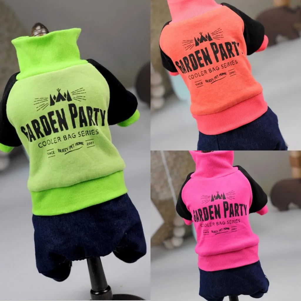 

NEW Sportive Clothing for Small Pet Dog Overalls Hoodie Pet Jumpsuit XS S M L XL XXL