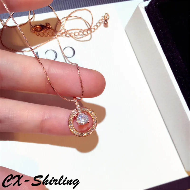 

New Fashion Geometric Round Circle Pendant Necklaces Minimalism Women Accessories Short Chain Necklaces Party Jewelry Gift