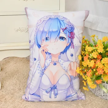 

Anime Re:Life in a Different World From Zero Rem Wedding Hugging Body Pillow Short Cushion 2WAY Plush Fabric 35*55/45*70cm
