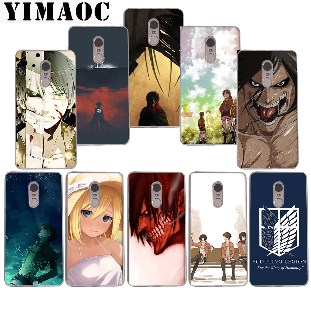

YIMAOC Attack On Titan design Soft Case for Xiaomi Mi a1 a2 f1 6 8 lite se mix 2s Redmi 5 6 6a S2 Plus 5A Note 5 6 Pro 4 X
