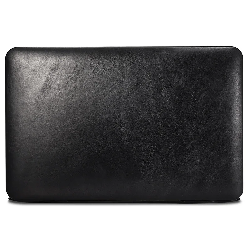 Высокое качество Натуральная кожа чехол для ноутбука задняя крышка для MacBook Air 11 дюймов - Цвет: Черный