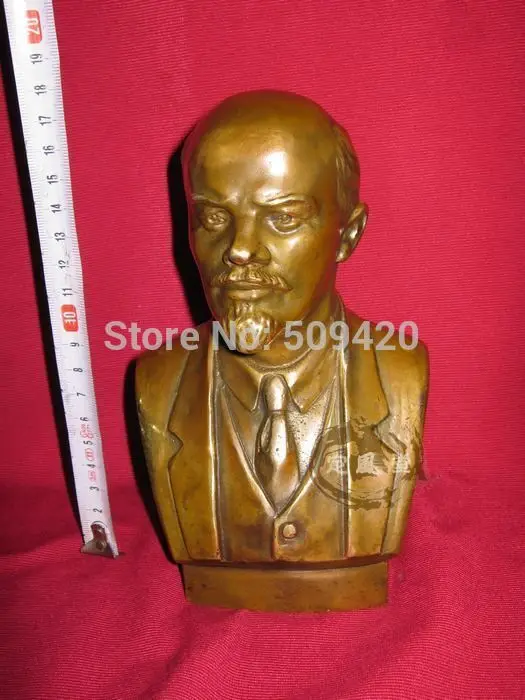 

u Medium USSR Vladimir Lenin Bronze Statue Sculpture 7"H