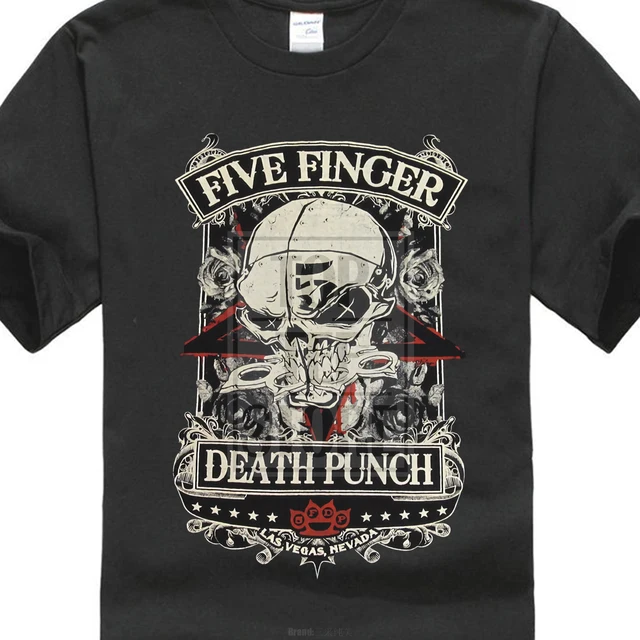 Five Finger Punch Mens Las Vegas Slim Fit T Shirt Black Five Finger Punch Mens Las Vegas Slim Fit T Shirt Black