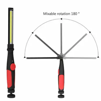 

Charging Magnet Waterproof Lamp COB Light Strip Flashlight Torch Garage Workshop+USB
