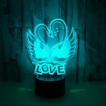 

Love 3d Lamp Colorful Touch Led Visual Gift Decoration Atmosphere Small Table Led Night Light Kids Lights Lamps