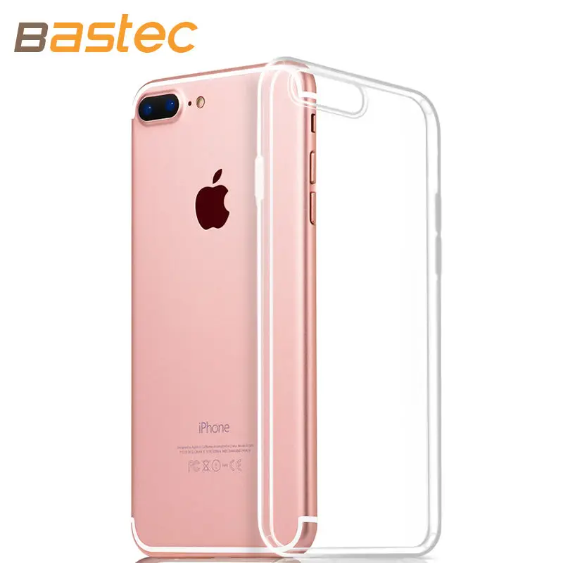 Bastec Ясно ТПУ Телефон Случае для iPhone 7 7 Plus 6 6 s Plus 5 5S se 0.3 мм Ультра Тонкий HD Прозрачного Хрусталя Soft Phone Чехол