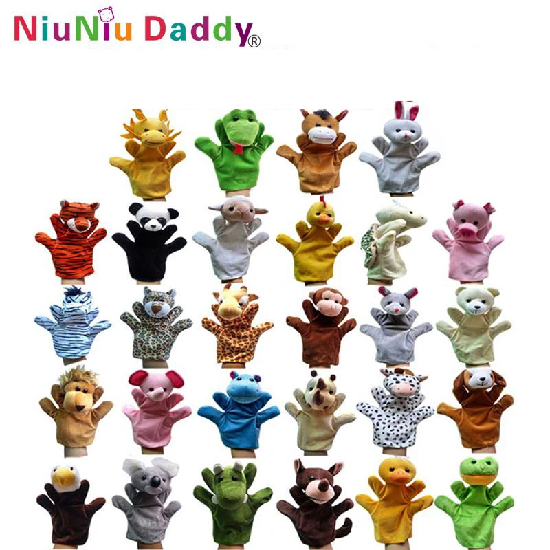 

28 styles Hand finger puppet set animals finger puppets