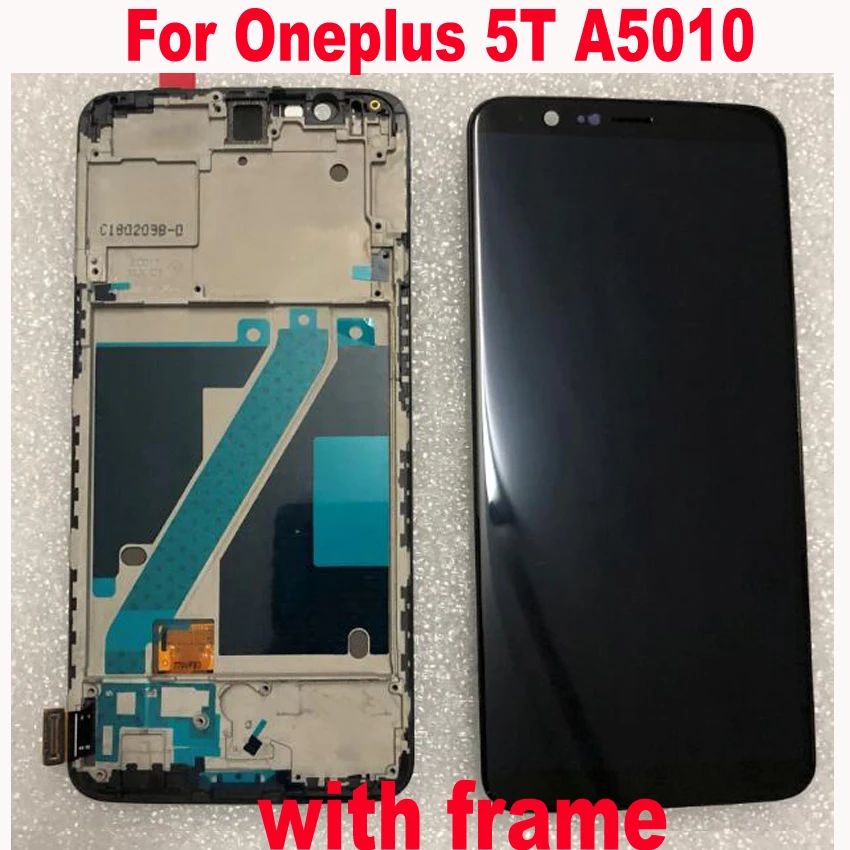 Лучший рабочий датчик для Oneplus 5T A5010 1+ 5T Super Amoled ЖК-экран дисплей Сенсорная панель дигитайзер сборка с рамкой