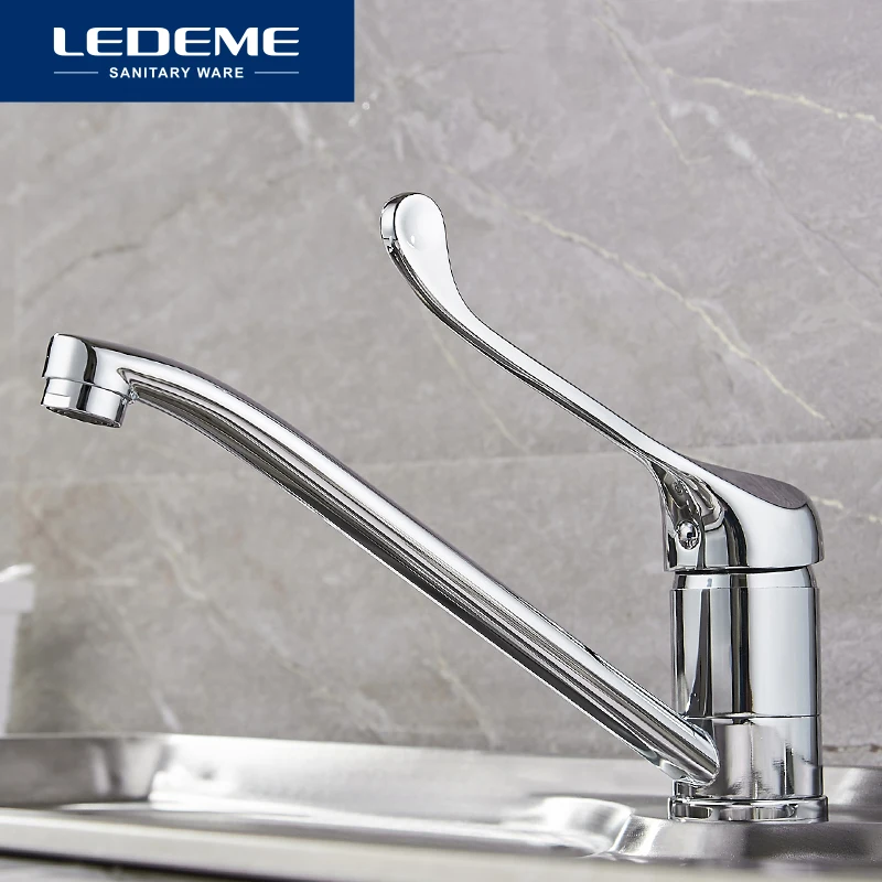 LEDEME Смеситель для кухни с гайкой латунь Цвет: хром L4979|kitchen mixer|kitchen thermostatwater tap kitchen |