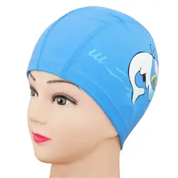 2018 новые эластичные Водонепроницаемый PU ткани защищает уши длинные волосы спортивные Плавание бассейн шляпа Плавание Ming Кепки дети