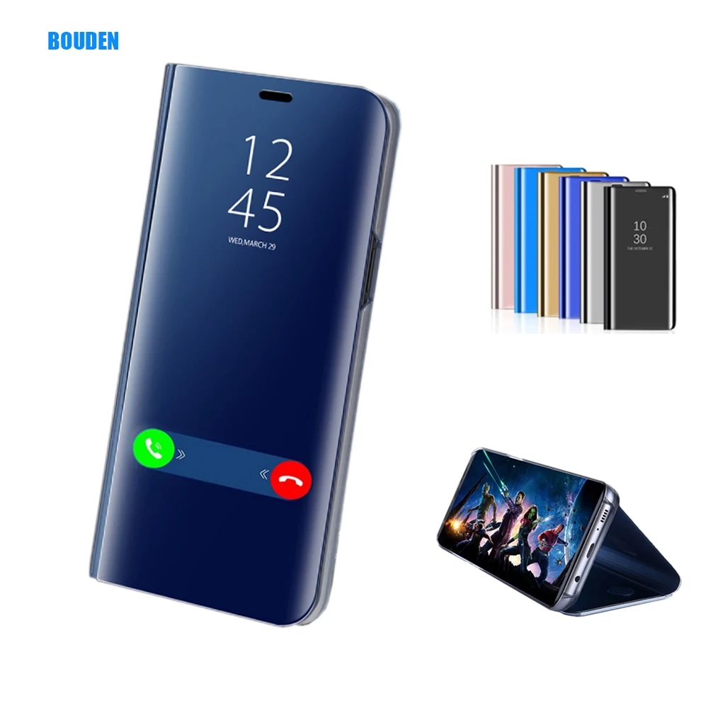 Bouden Smart mi rror View флип-чехол для Xiao x Note красный 5 плюс Примечание 5A прозрачный вид