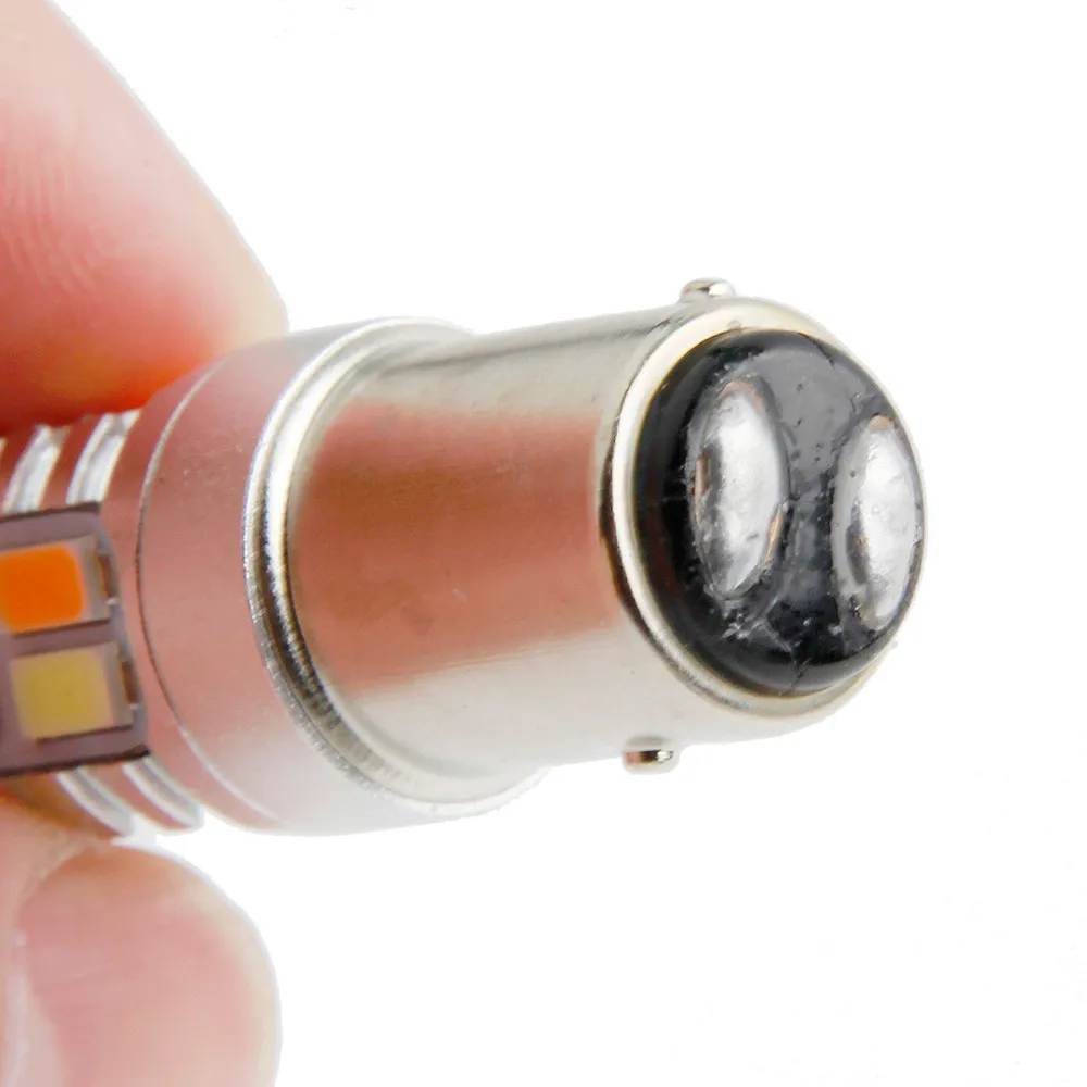 1 шт. 1157 BAY15D 5630 5730 20 SMD Янтарный Белый переключатель светодиодные лампы S25