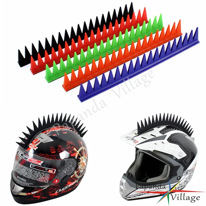 

Papanda Motorcycle 5 Colors Helmet Sticker Dirt Biker Mohawk Bike Blade Spikes Capacete Decoration